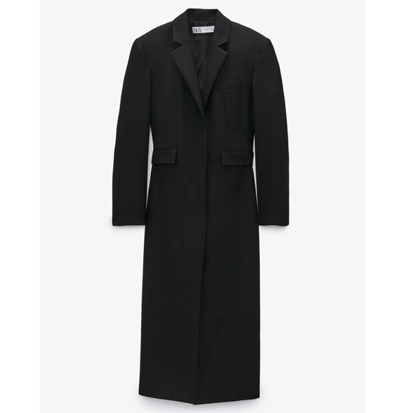 SOLD - Zara Tuxedo Coat Dress Limited Edition $150 - Picture 4 of 8